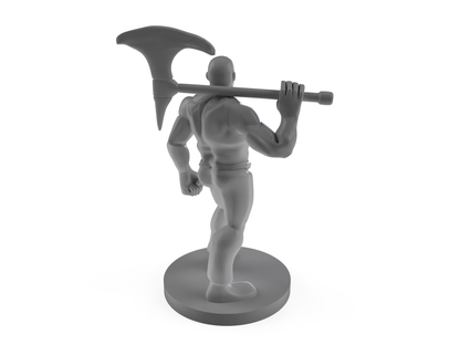 Mountain Barbarian Shirtless Tabletop DND Gaming Miniature