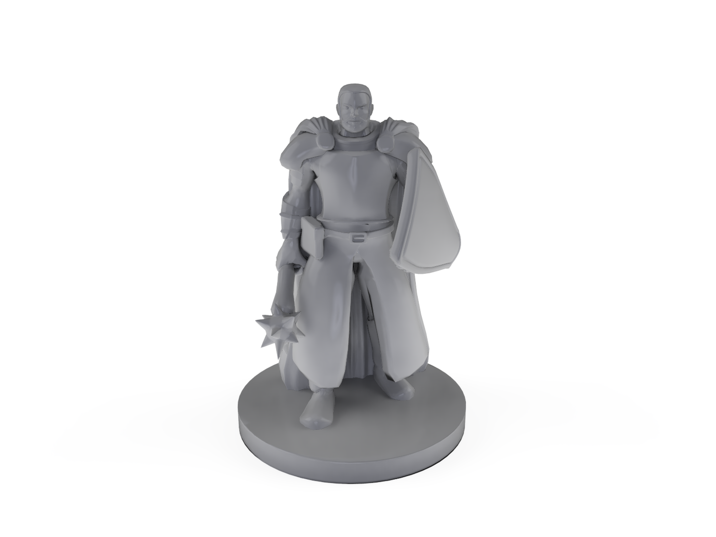 Noble Cleric Mace and shield Tabletop DND Gaming Miniature