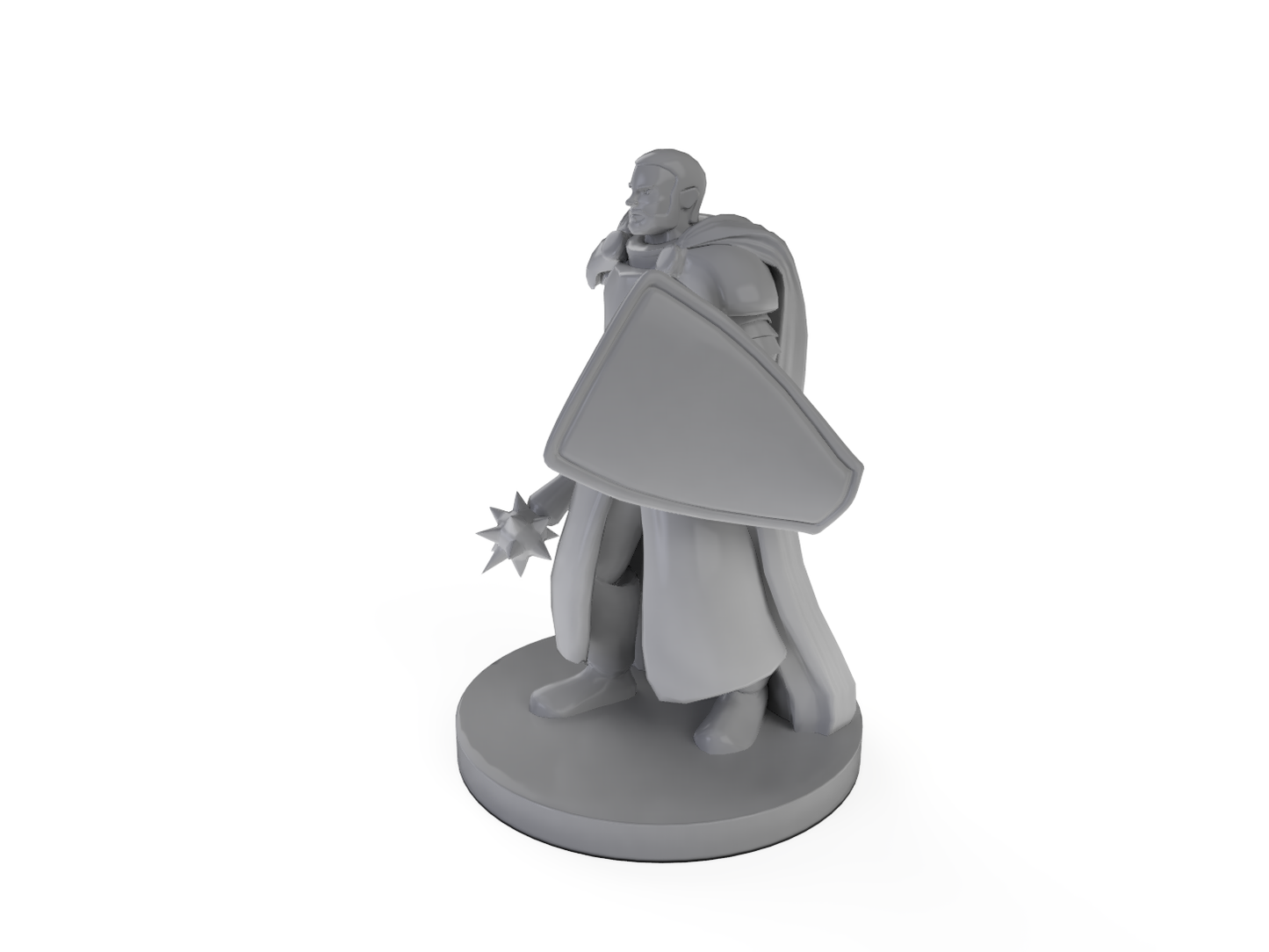 Noble Cleric Mace and shield Tabletop DND Gaming Miniature