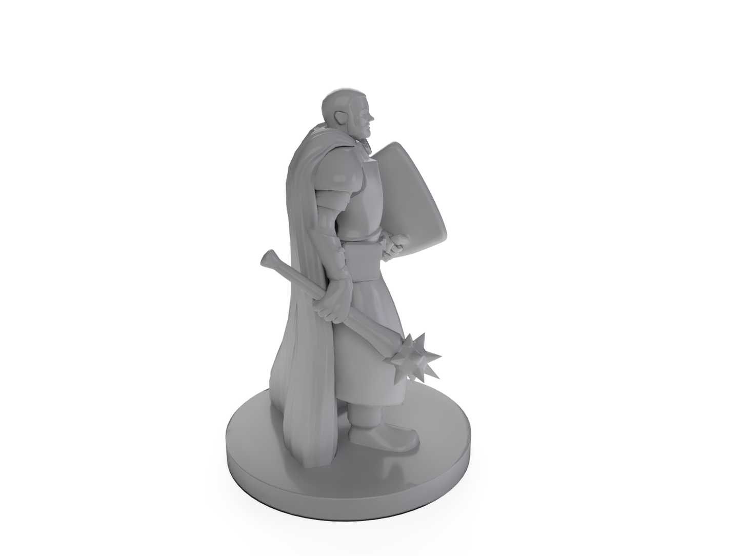 Noble Cleric Mace and shield Tabletop DND Gaming Miniature