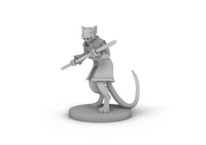 Ratfolk Monk Master Tabletop DND Gaming Miniature