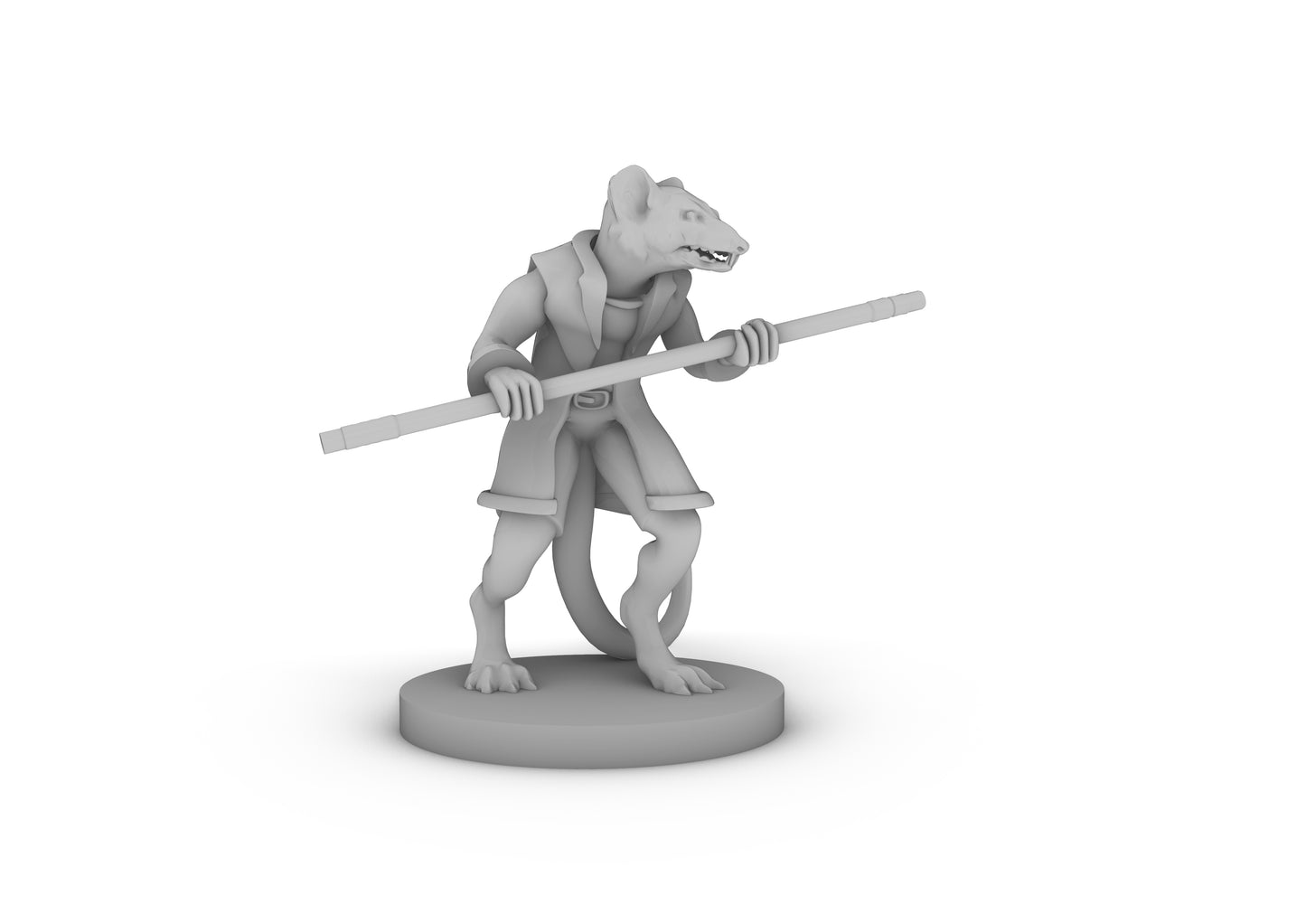 Ratfolk Monk Master Tabletop DND Gaming Miniature