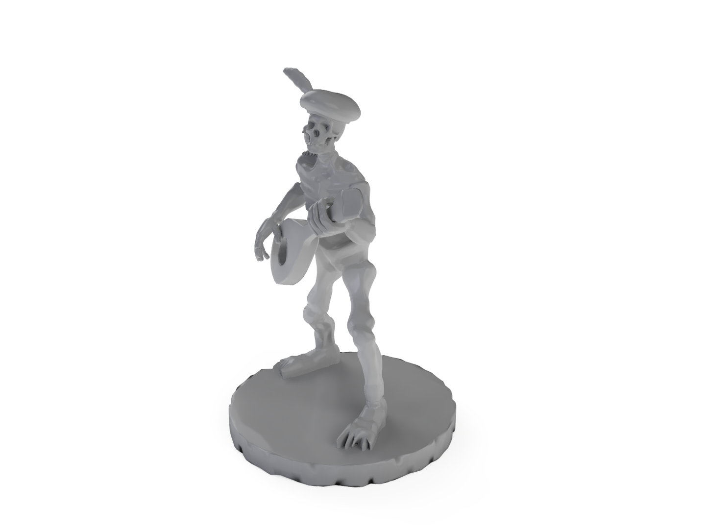 Skeleton Bard 2 Tabletop DND Gaming Miniature