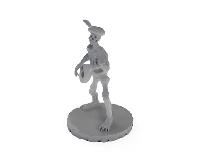 Skeleton Bard Tabletop DND Gaming Miniature