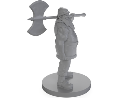 Santa Barbarian Tabletop DND Gaming Miniature