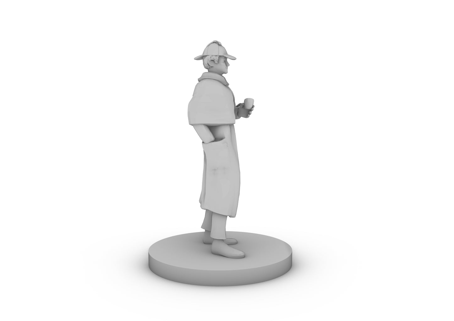 Sherlock NPC with Hat Tabletop DND Gaming Miniature