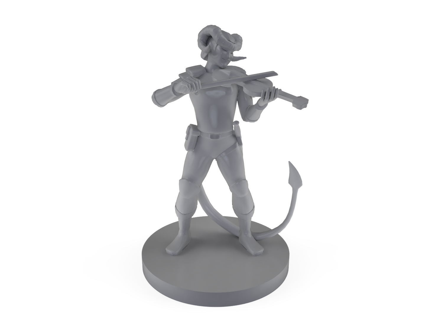 Tiefling Bard With Fiddle Tabletop DND Gaming Miniature