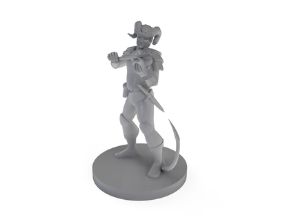 Tiefling Bard With Fiddle Tabletop DND Gaming Miniature