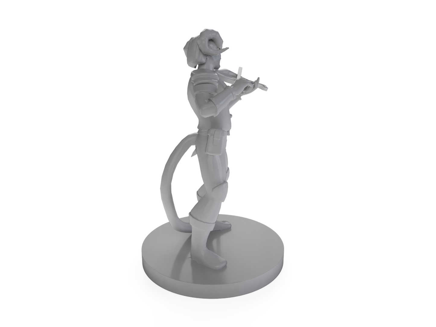 Tiefling Bard With Fiddle Tabletop DND Gaming Miniature