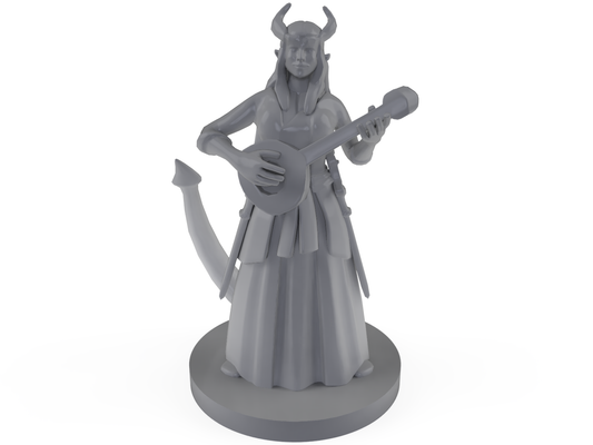 Tiefling Female Bard Tabletop DND Gaming Miniature