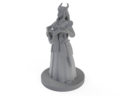 Tiefling Female Bard Tabletop DND Gaming Miniature