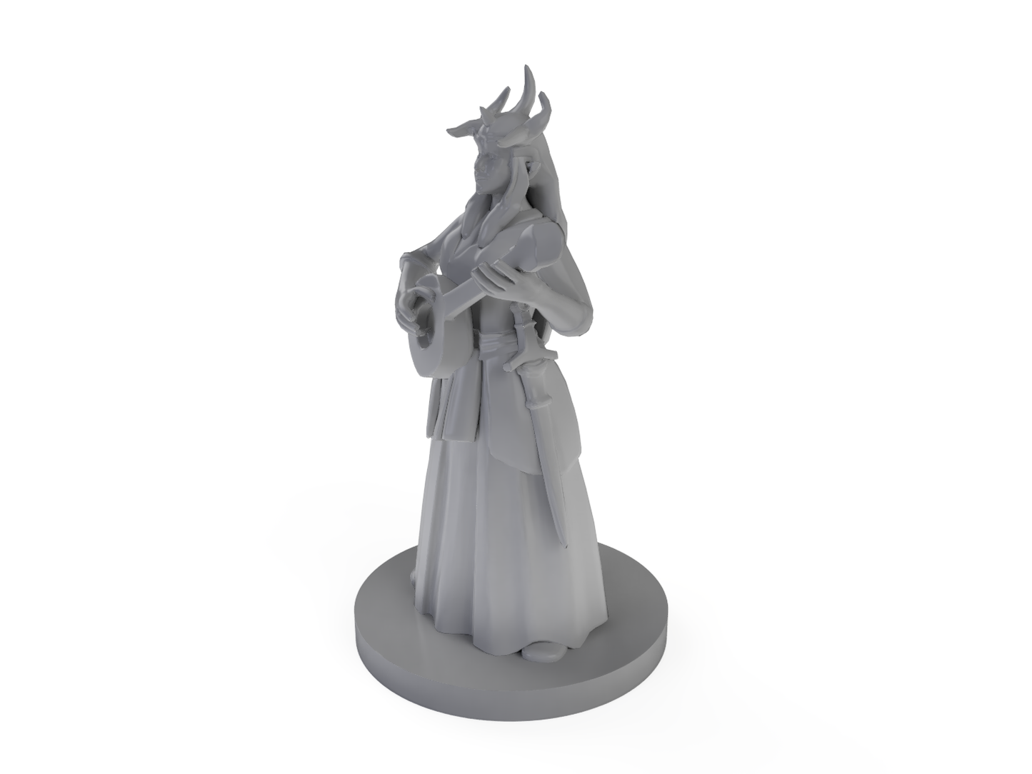 Tiefling Female Bard 2 Tabletop DND Gaming Miniature