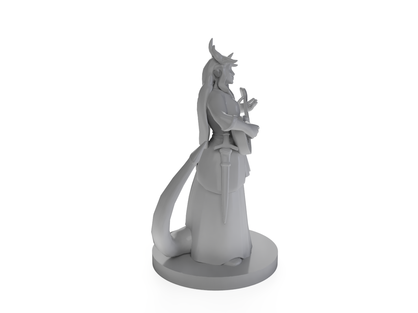 Tiefling Female Bard 2 Tabletop DND Gaming Miniature