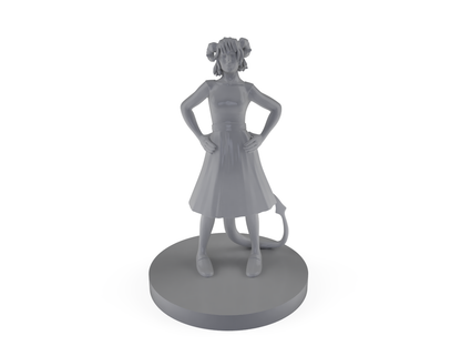 Tiefling Female Bard 3 Tabletop DND Gaming Miniature