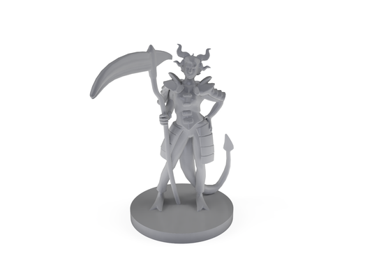 Tiefling Female Death Cleric Tabletop DND Gaming Miniature