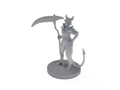 Tiefling Female Death Cleric Tabletop DND Gaming Miniature