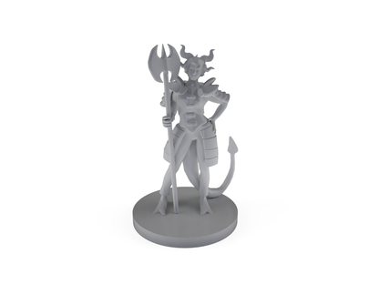 Tiefling Female Death Cleric 2 Tabletop DND Gaming Miniature