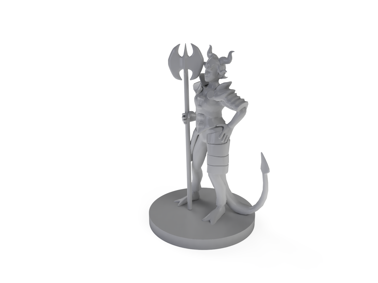 Tiefling Female Death Cleric 2 Tabletop DND Gaming Miniature