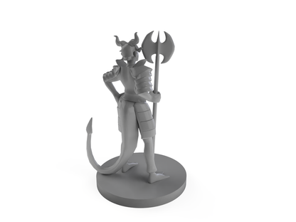 Tiefling Female Death Cleric 2 Tabletop DND Gaming Miniature