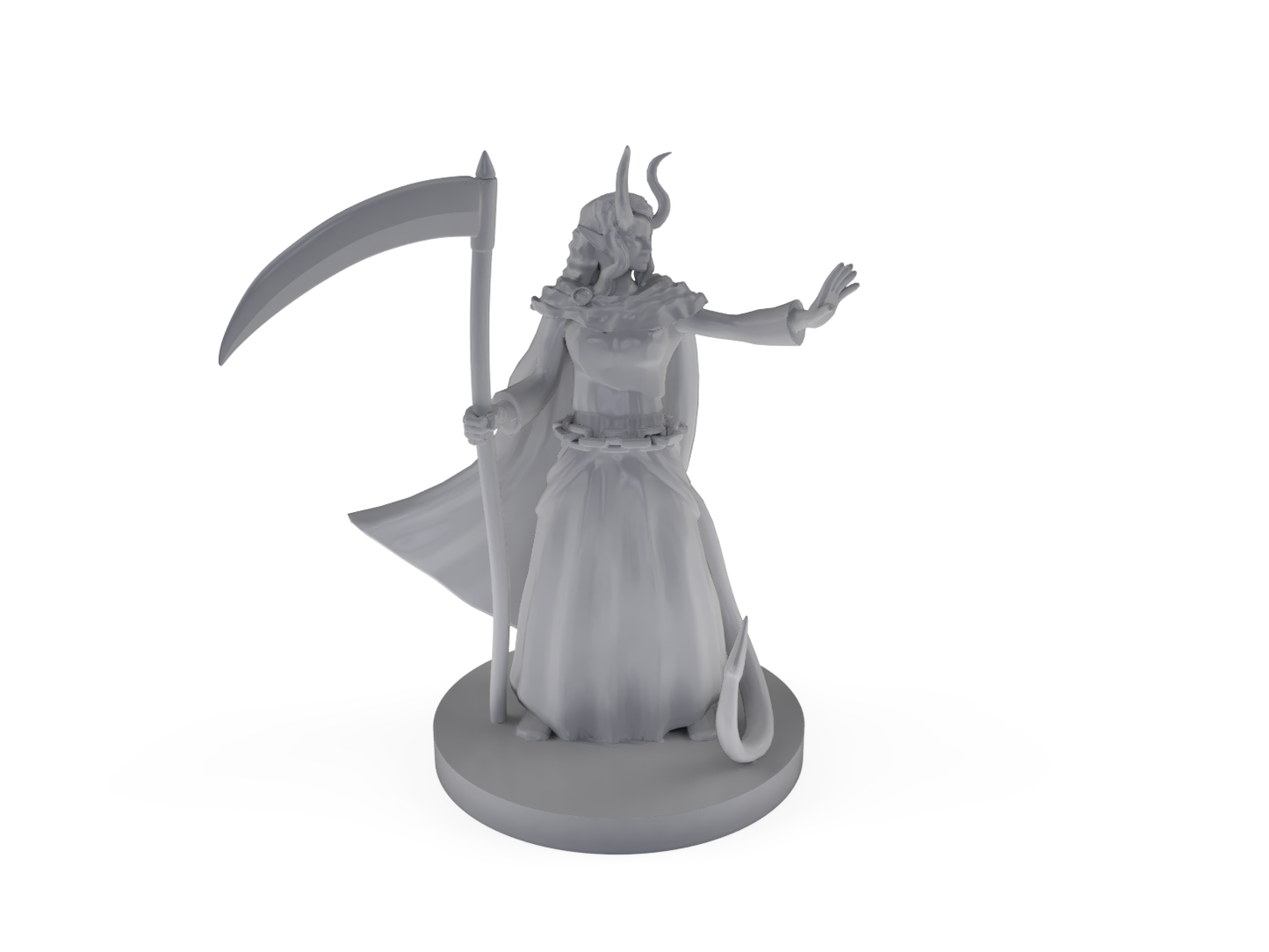 Tiefling Female Death Cleric 3 Tabletop DND Gaming Miniature