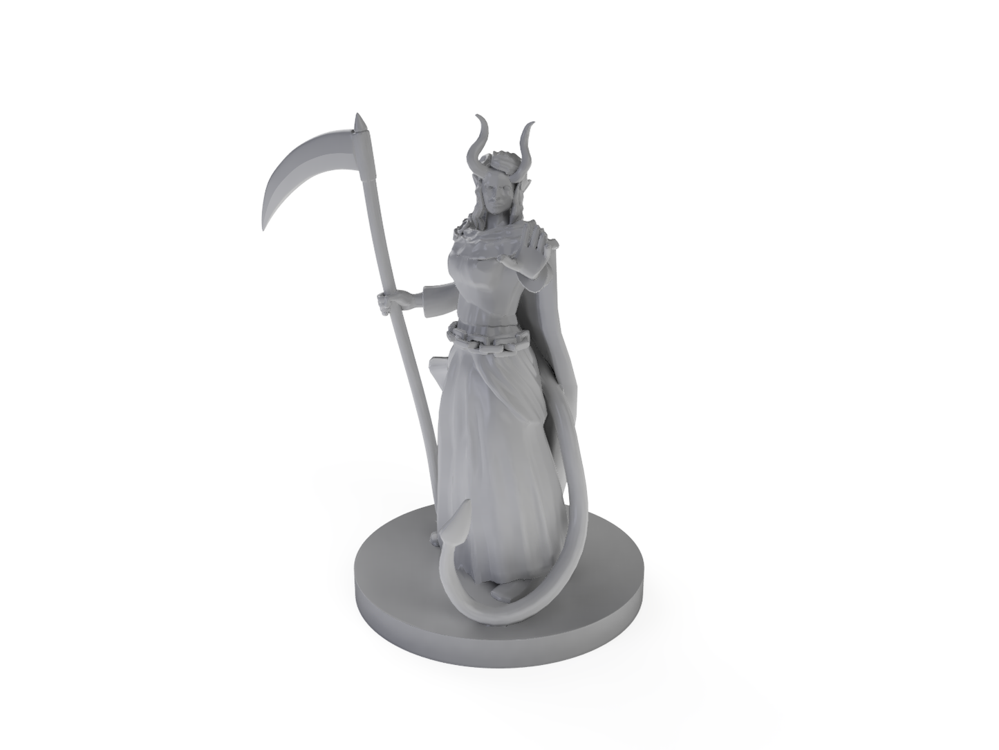 Tiefling Female Death Cleric 3 Tabletop DND Gaming Miniature