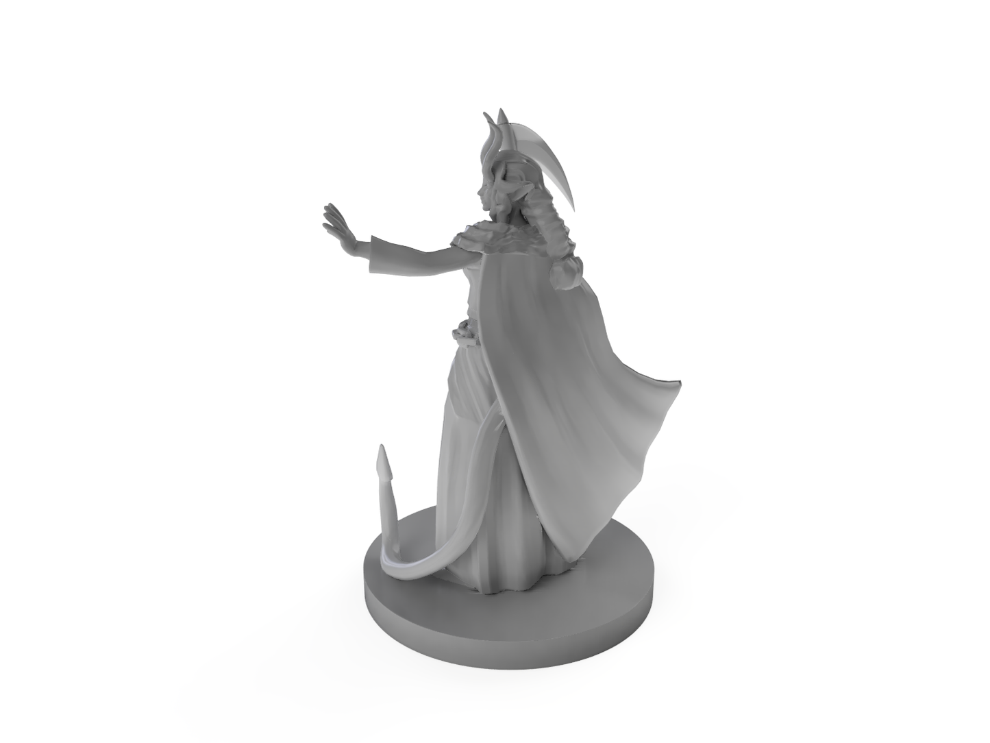 Tiefling Female Death Cleric 3 Tabletop DND Gaming Miniature