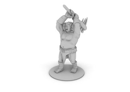 Three Headed Cyclops Tabletop DND Gaming Miniature