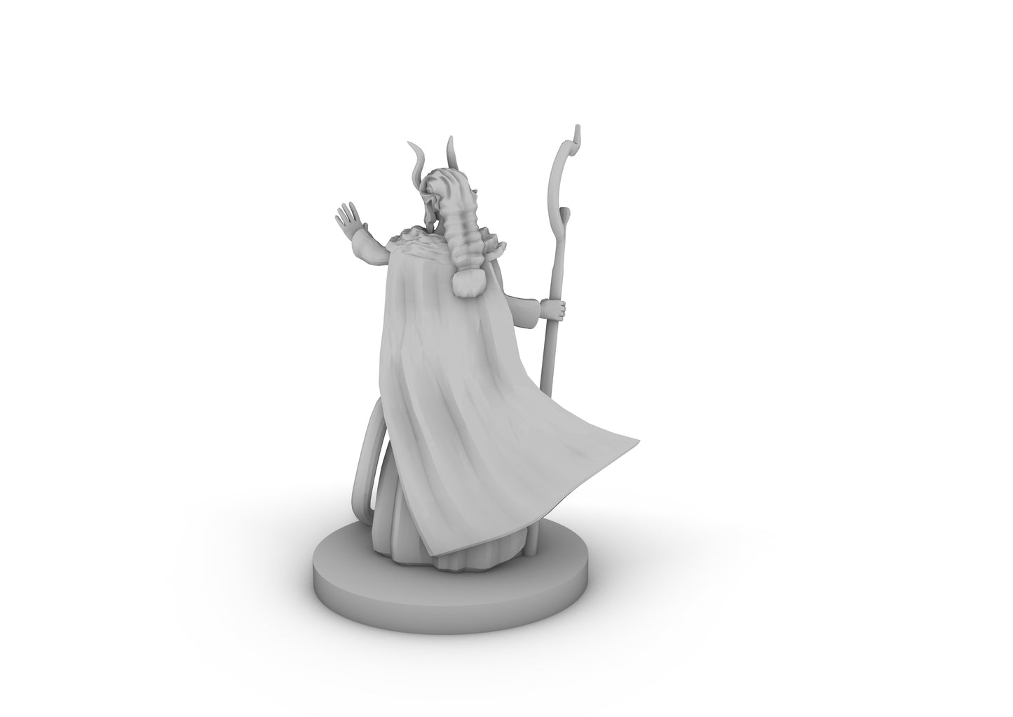 Tiefling Female Druid Tabletop DND Gaming Miniature