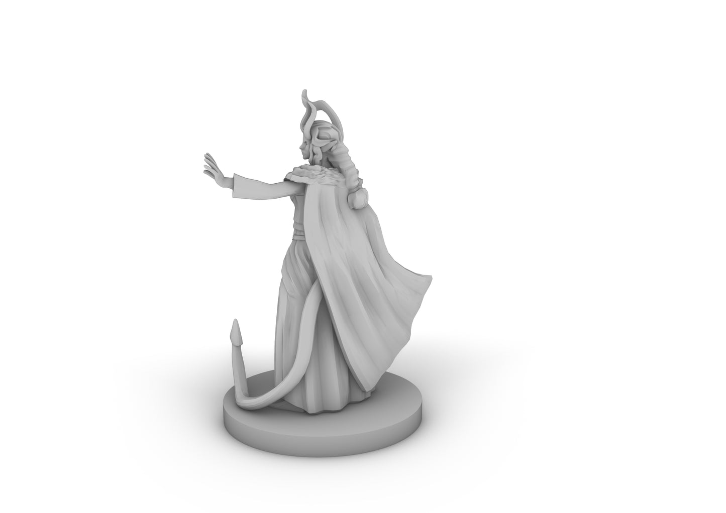 Tiefling Female Druid Tabletop DND Gaming Miniature