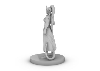 Tiefling Female Kensai Monk Tabletop DND Gaming Miniature