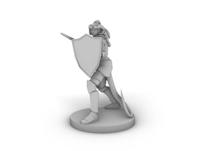 Tiefling Female Paladin Tabletop DND Gaming Miniature