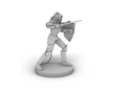 Tiefling Female Paladin Tabletop DND Gaming Miniature