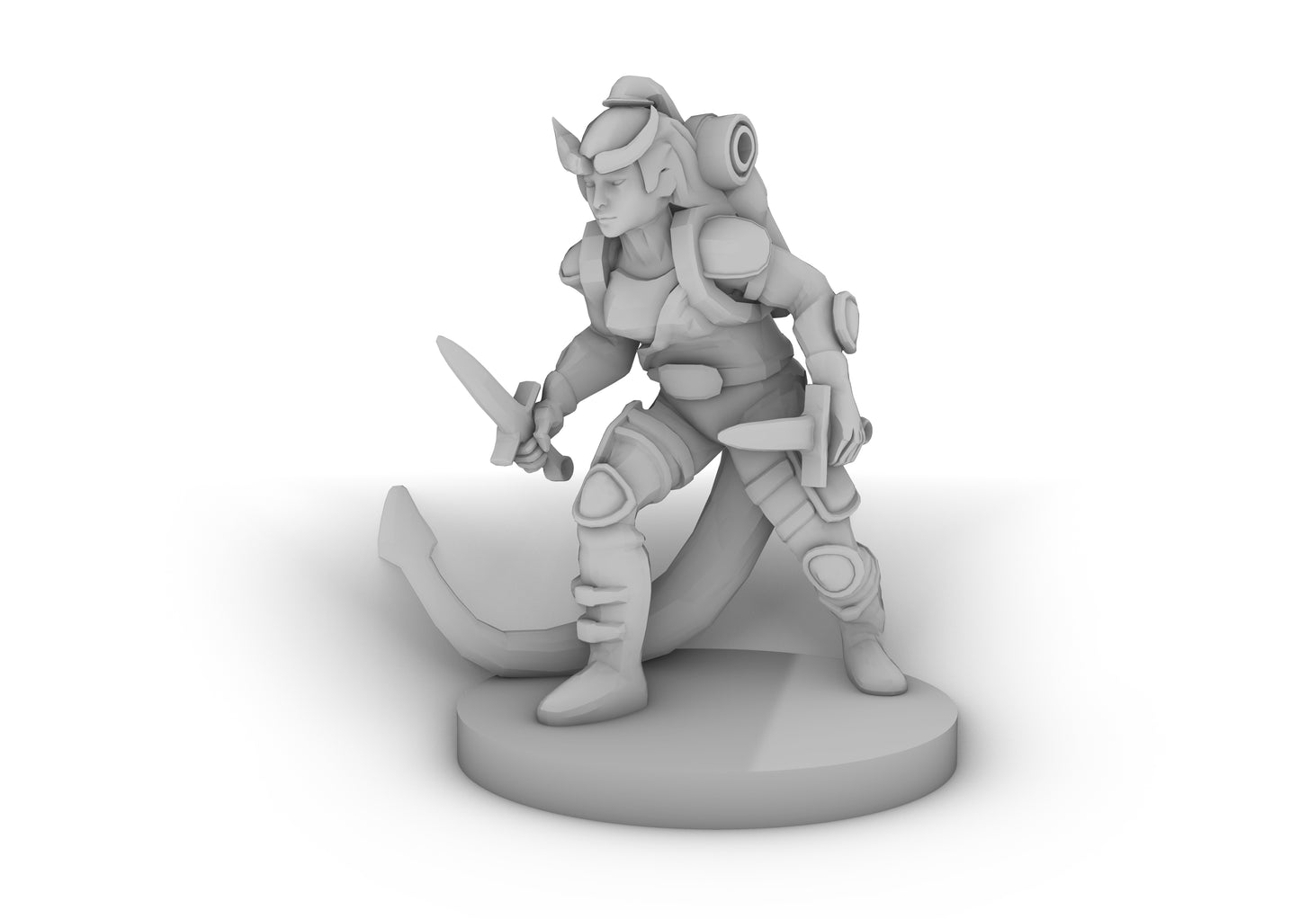 Tiefling Female Rogue Tabletop DND Gaming Miniature