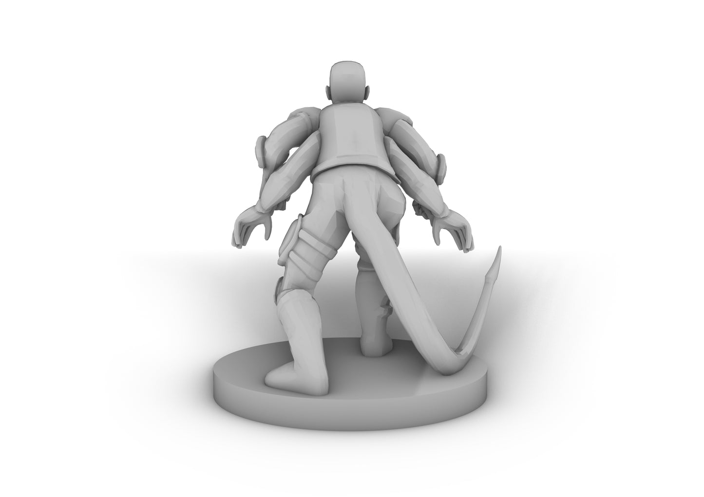 Tiefling Female Rogue Four Arms Tabletop DND Gaming Miniature