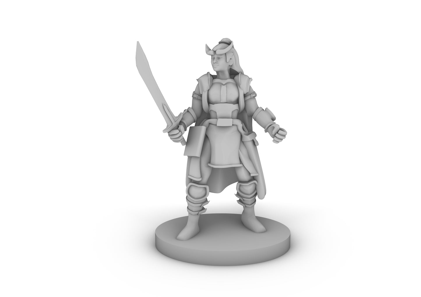 Tiefling Fighter Female Tabletop DND Gaming Miniature