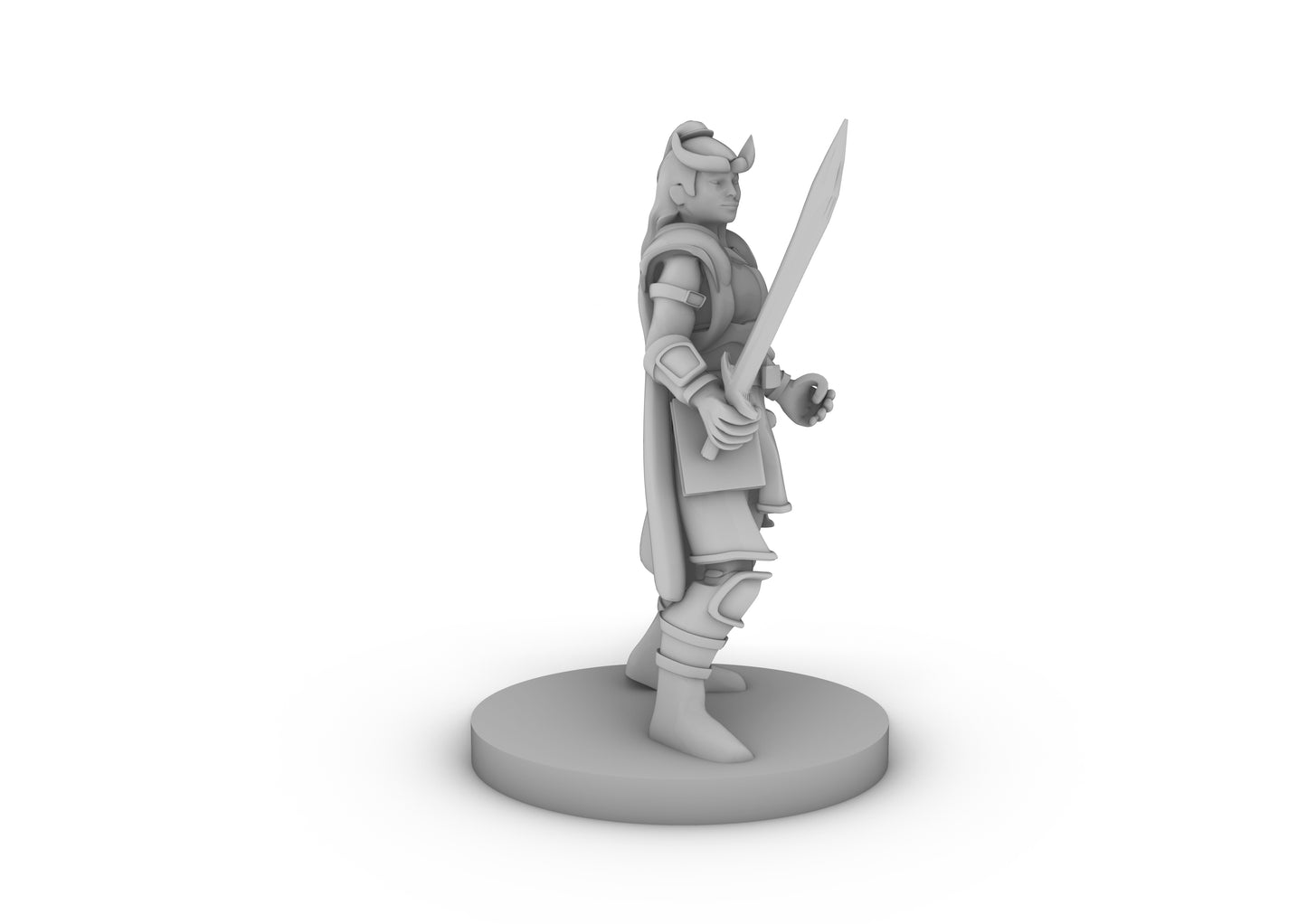 Tiefling Fighter Female Tabletop DND Gaming Miniature