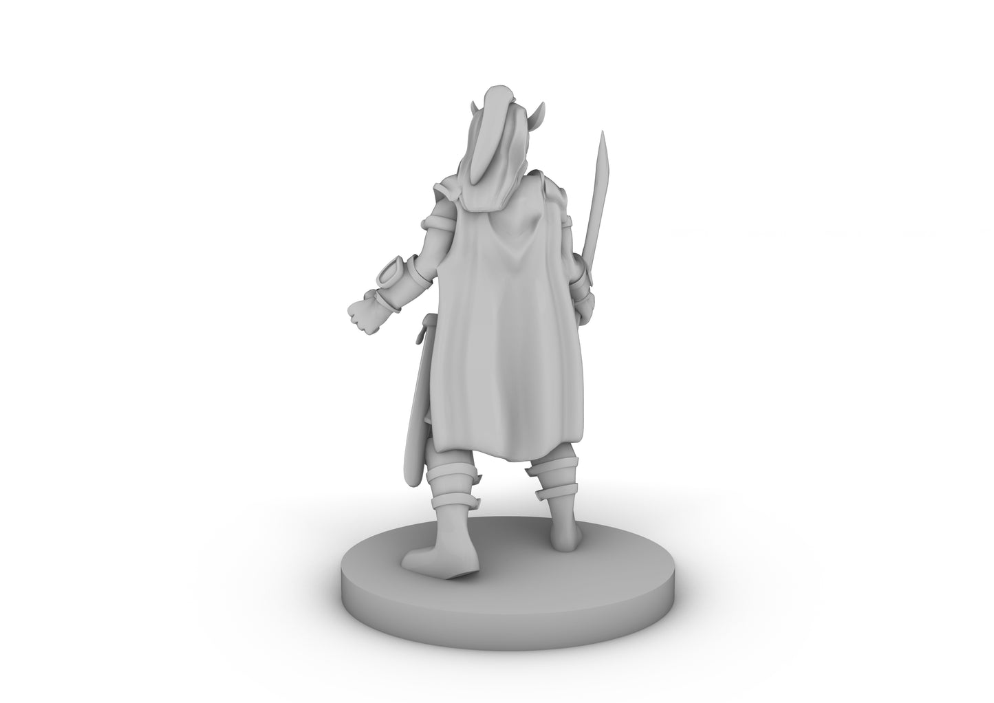 Tiefling Fighter Female Tabletop DND Gaming Miniature