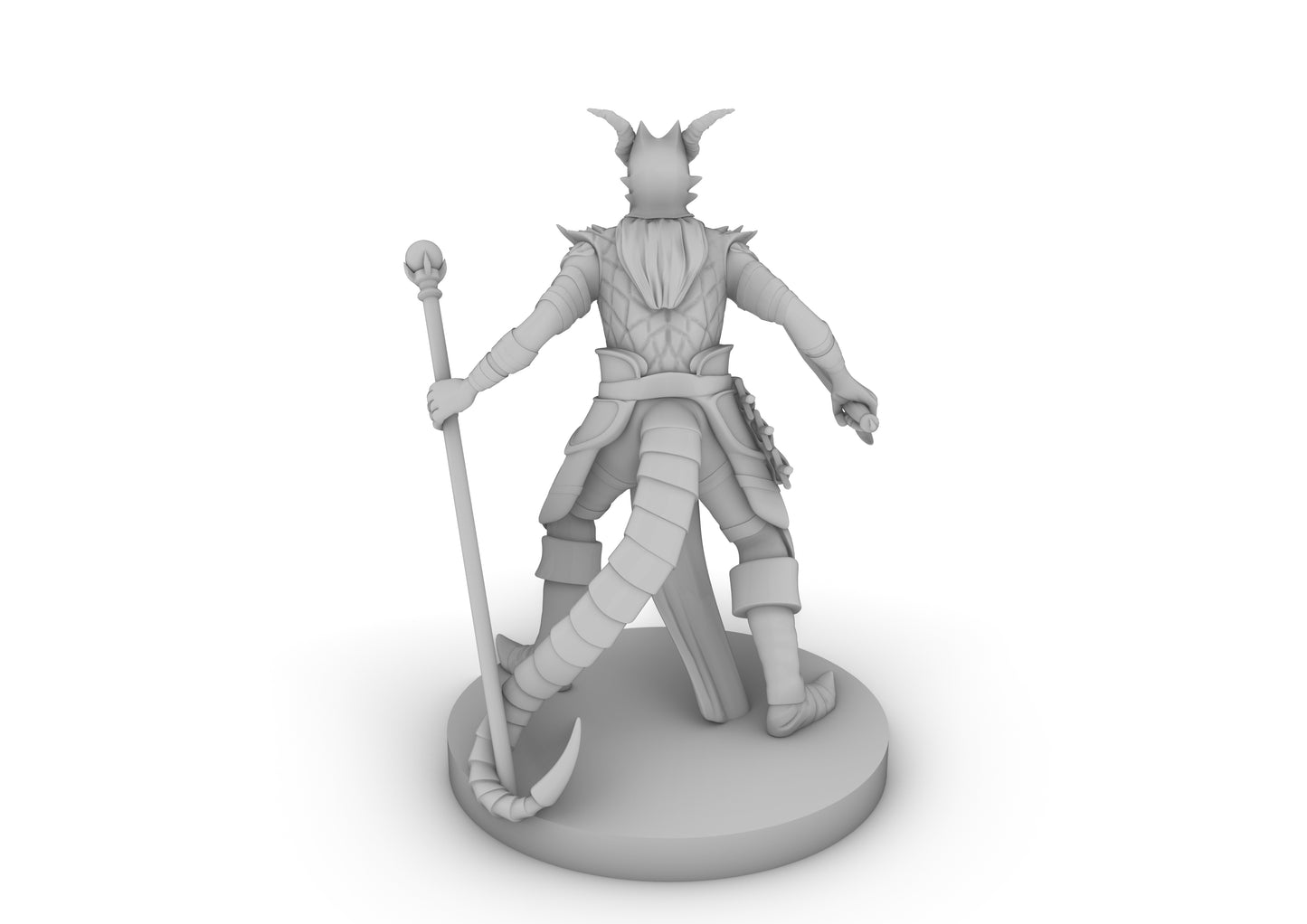 Tiefling Male Hexblade Warlock Tabletop DND Gaming Miniature