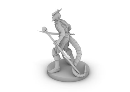 Tiefling Male Hexblade Warlock Tabletop DND Gaming Miniature