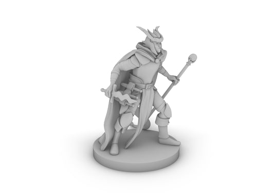 Tiefling Male Warlock Tabletop DND Gaming Miniature