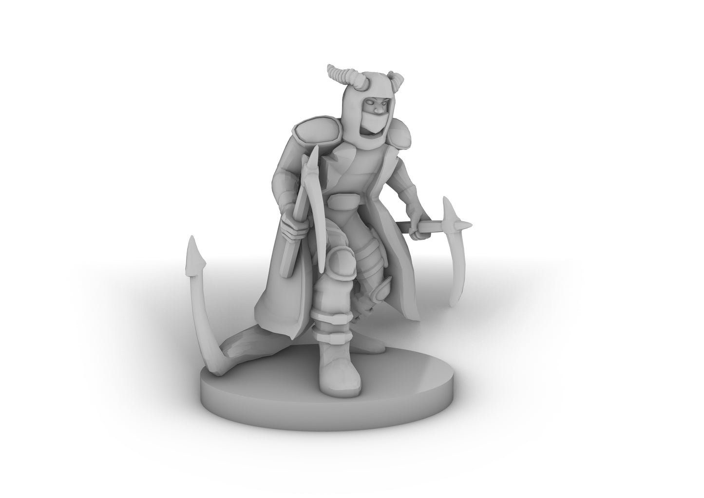 Tiefling Rogue With Scythes Tabletop DND Gaming Miniature