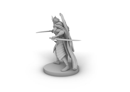 Tiefling Two Sword Ranger Tabletop DND Gaming Miniature