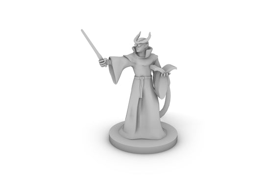 Tiefling Wizard With Glasses Tabletop DND Gaming Miniature