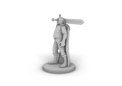 Tubby Paladin With Big Sword Tabletop DND Gaming Miniature