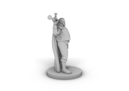 Tubby Paladin With Big Sword Tabletop DND Gaming Miniature