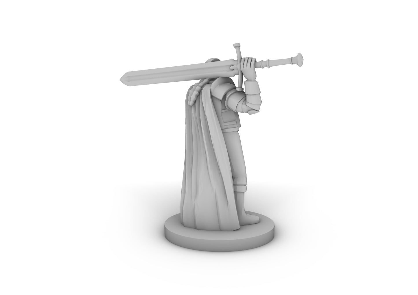 Tubby Paladin With Big Sword Tabletop DND Gaming Miniature