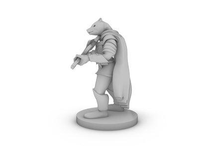 Werebear Bard With Violin Tabletop DND Gaming Miniature