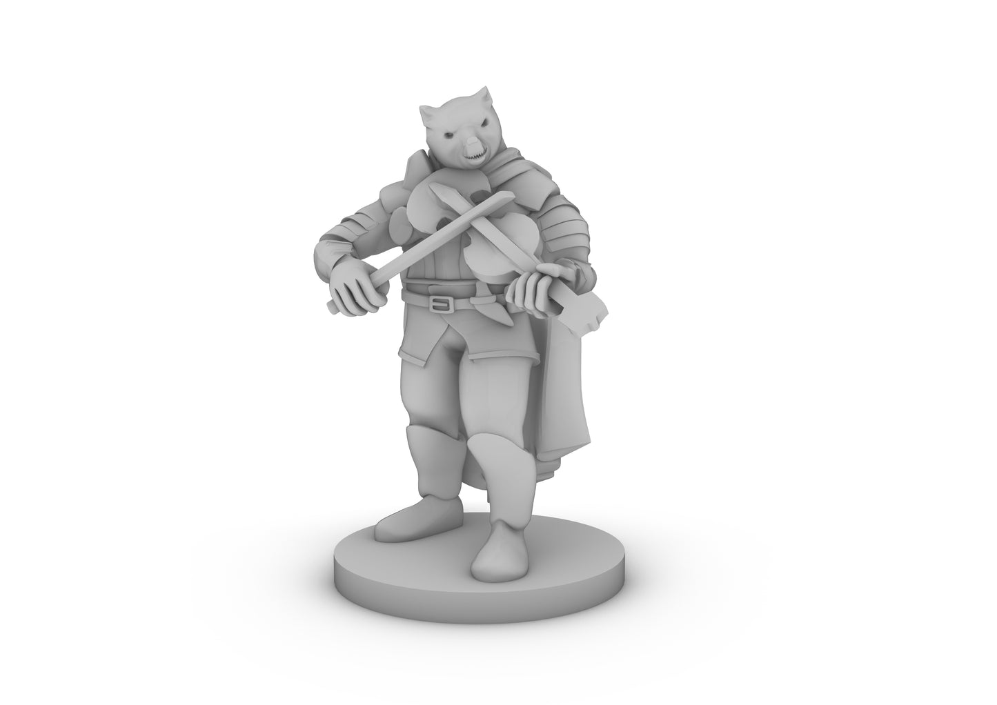 Werebear Bard With Violin Tabletop DND Gaming Miniature