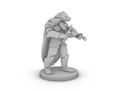 Werebear Bard With Violin Tabletop DND Gaming Miniature