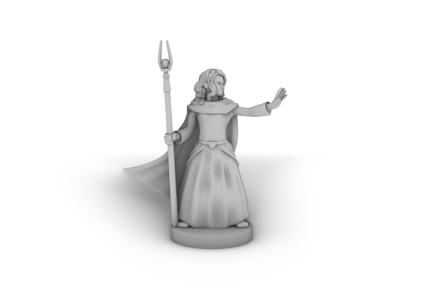 Young Human Sorceress Tabletop DND Gaming Miniature